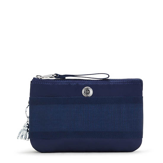 Kipling Creativity Extra Large Metallic Wristlet Tassen Donkerblauw | BE 2067AH